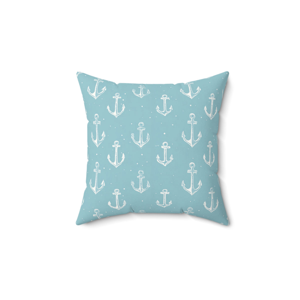 Square anchor print cushion for a coastal baby room