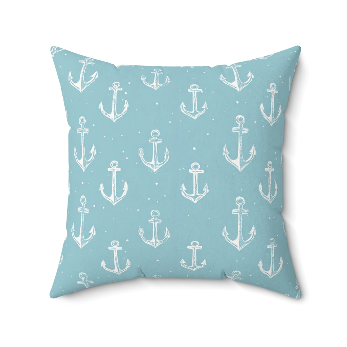 Anchor print nursery pillow in a reading corner