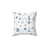 Nautical nursery pillow on a glider chair