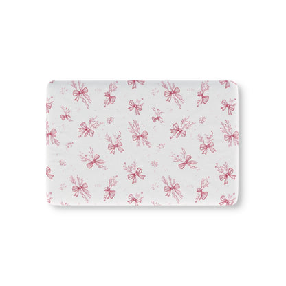 Crimson Bow Crib Sheet