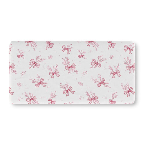Crimson Bow Crib Sheet