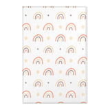 Peach Rainbow nursery area rug in a baby room