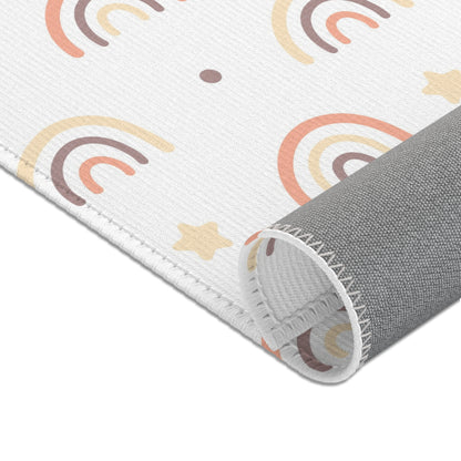 Peach Rainbow area rug in the small size