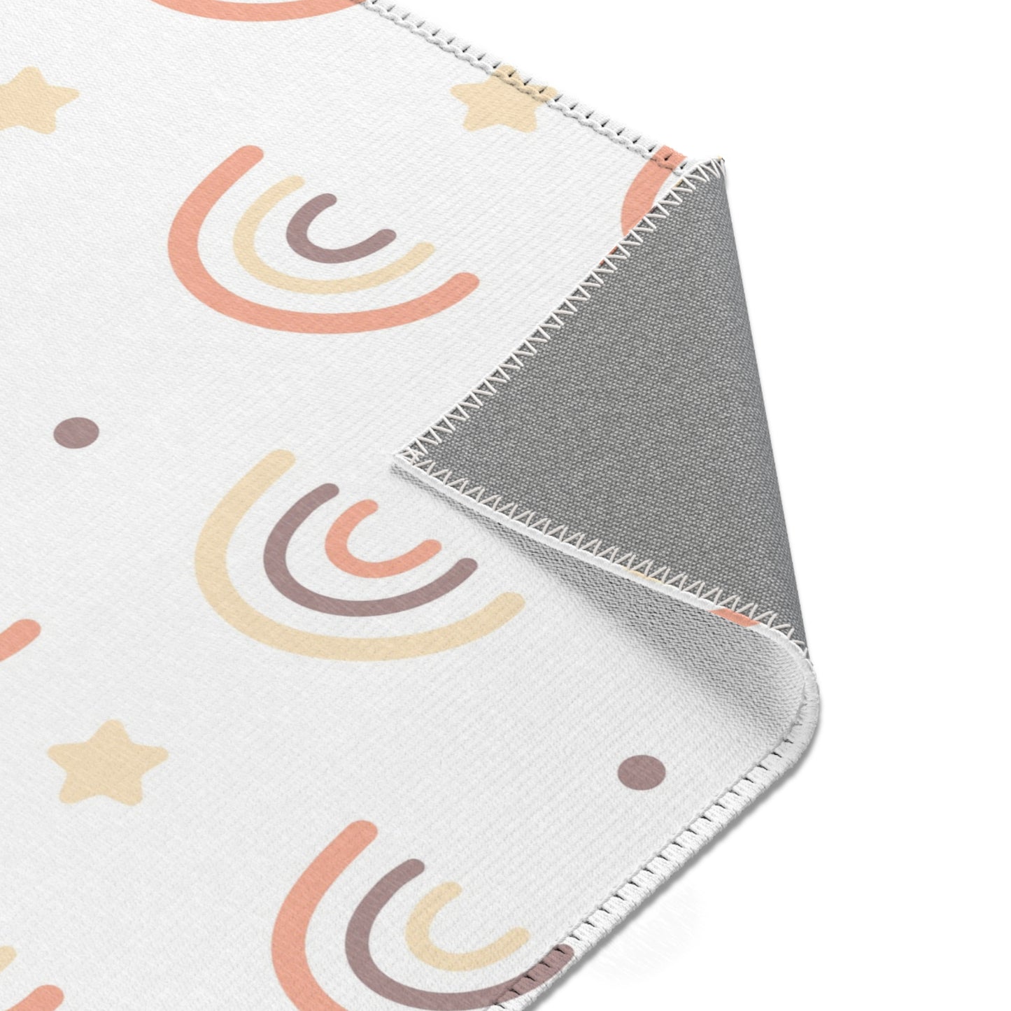 Peach Rainbow area rug in the medium size