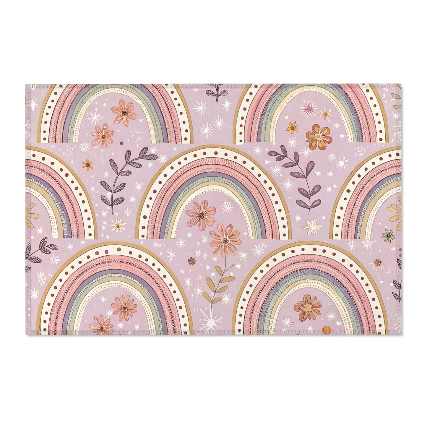 Petal Arches area rug shown in landscape orientation