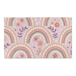 Petal Arches nursery area rug in a baby room