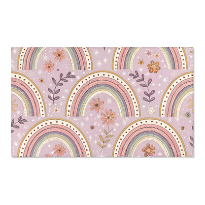 Petal Arches nursery area rug in a baby room