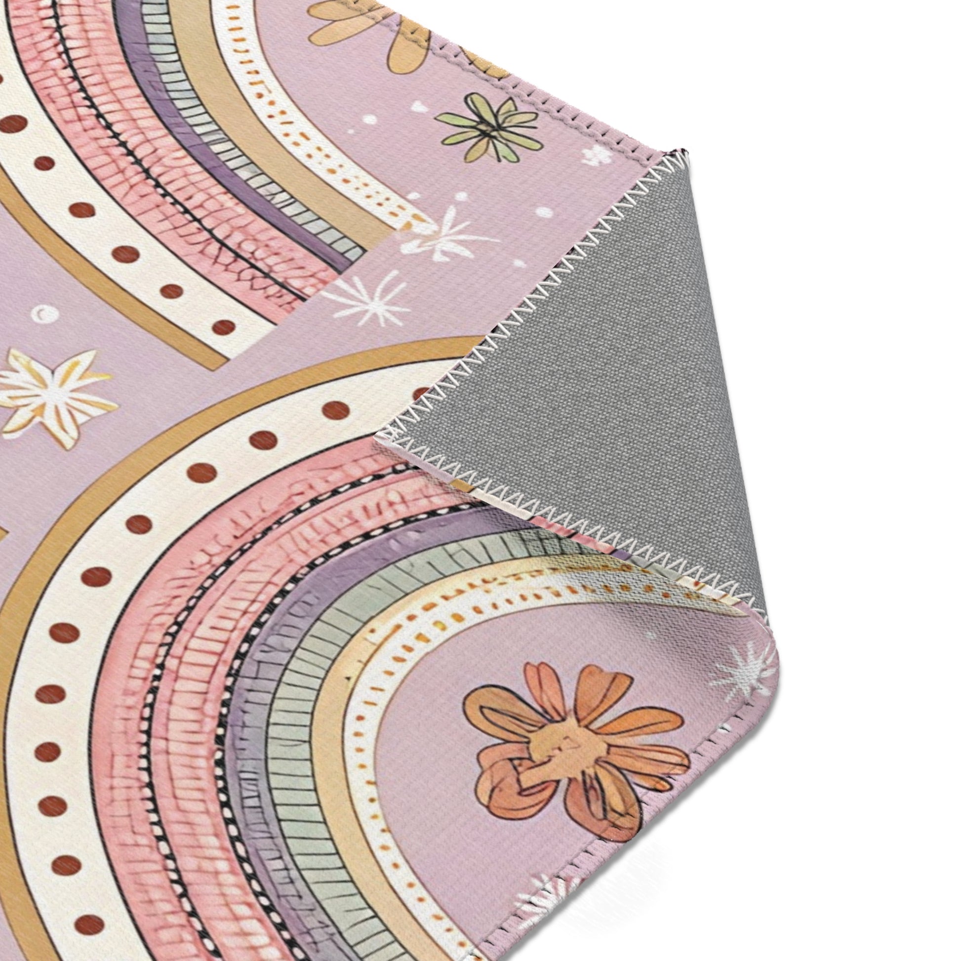 Petal Arches rectangular nursery area rug