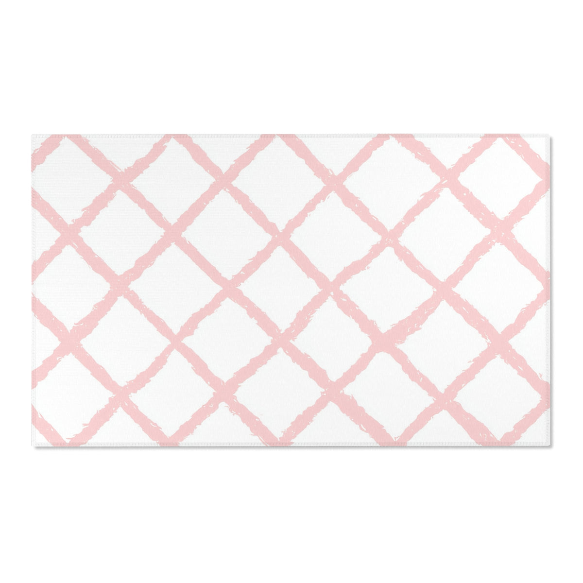 Pink Trellis nursery area rug in a baby room