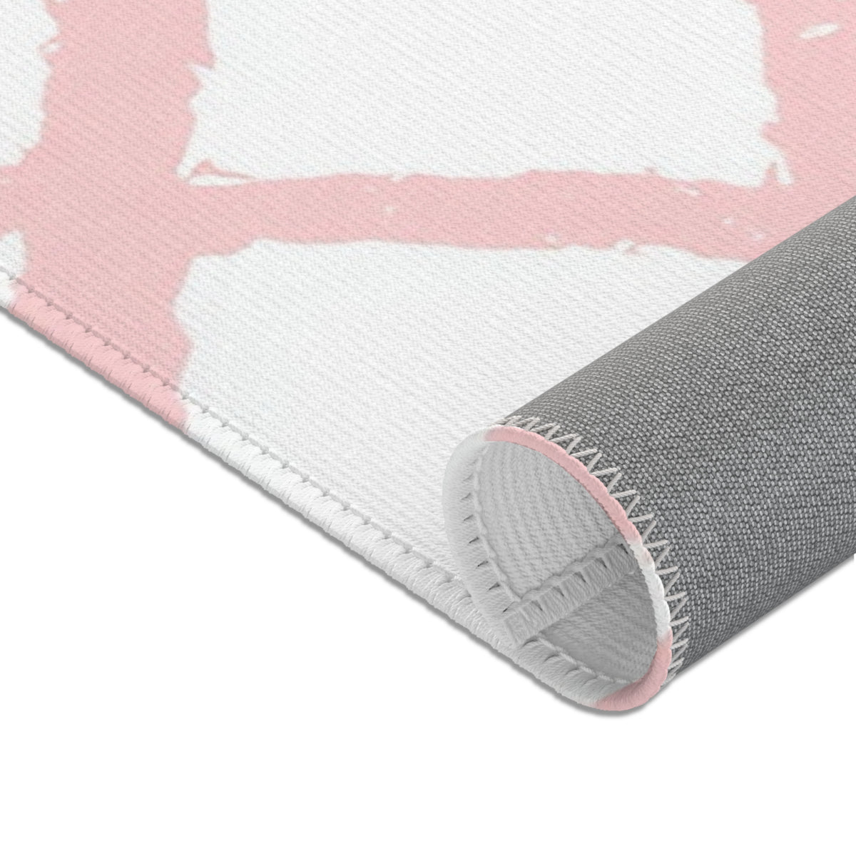 Pink Trellis area rug, full print detail