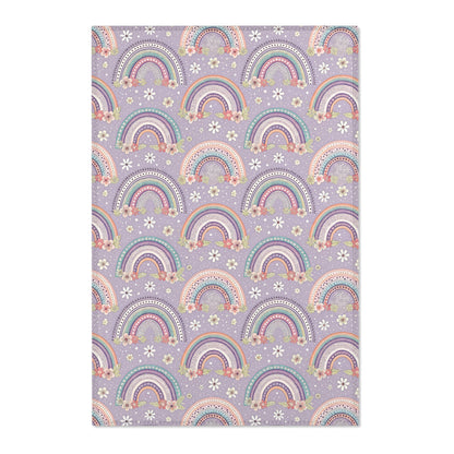 Posy Rainbows nursery area rug in a baby room