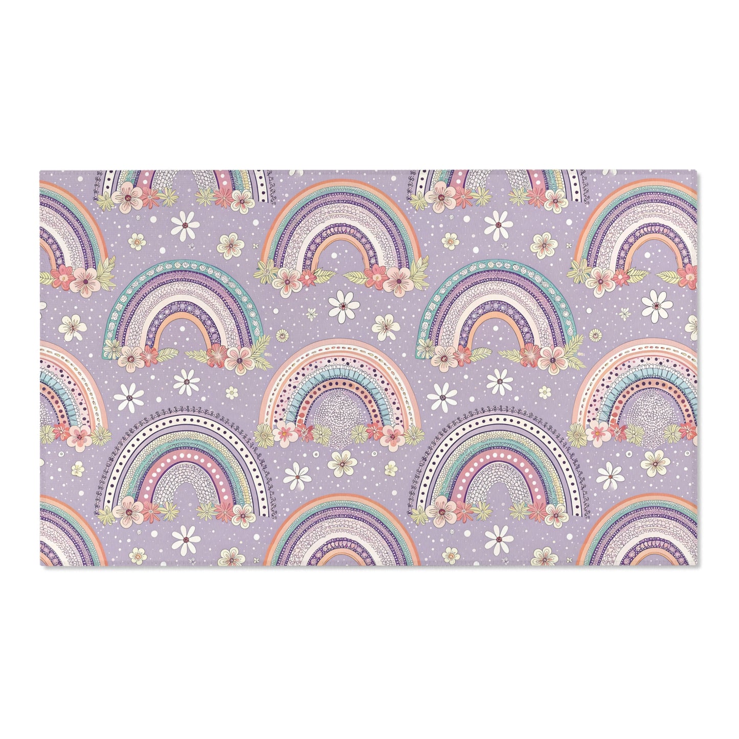 Posy Rainbows nursery area rug in a baby room