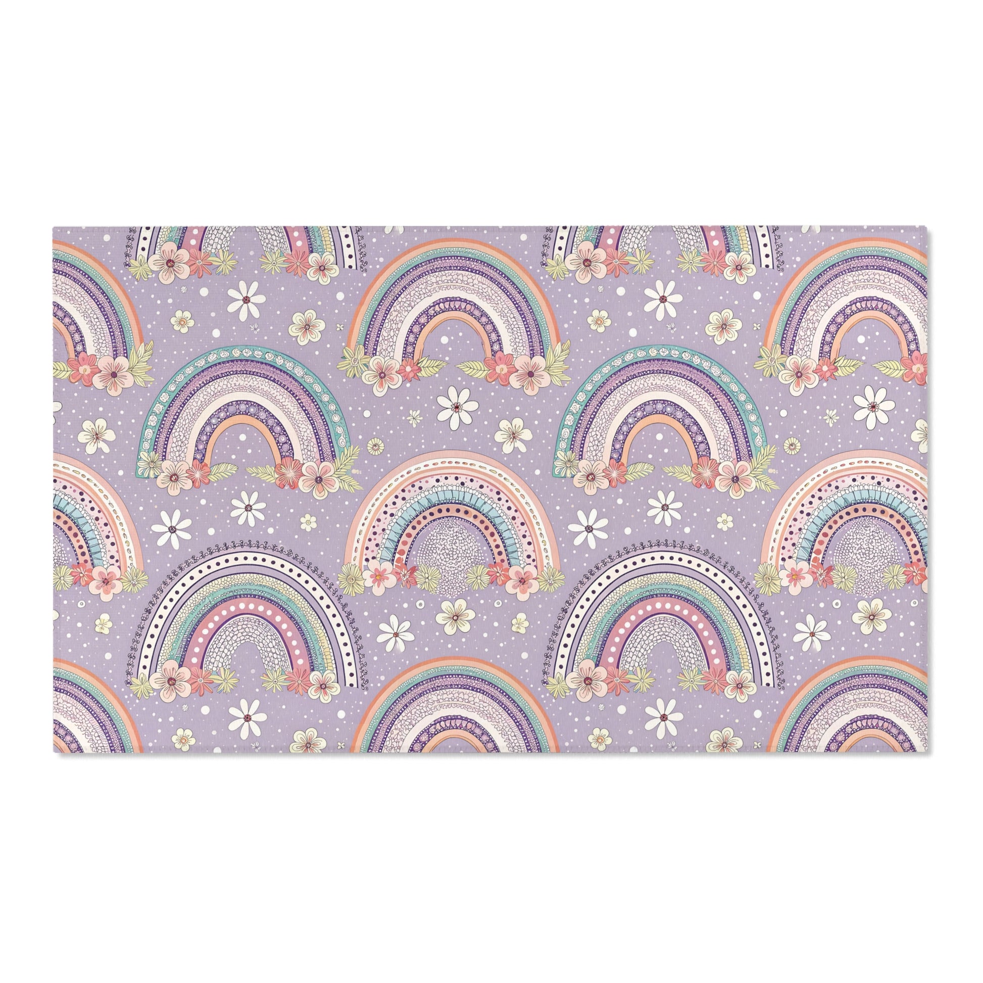 Posy Rainbows nursery area rug in a baby room