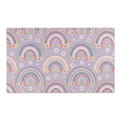 Posy Rainbows nursery area rug in a baby room