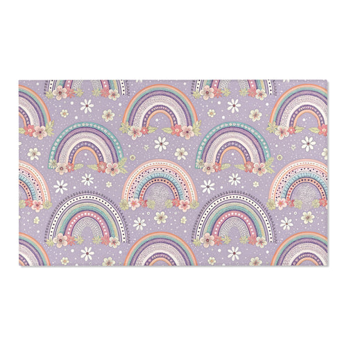 Posy Rainbows nursery area rug in a baby room