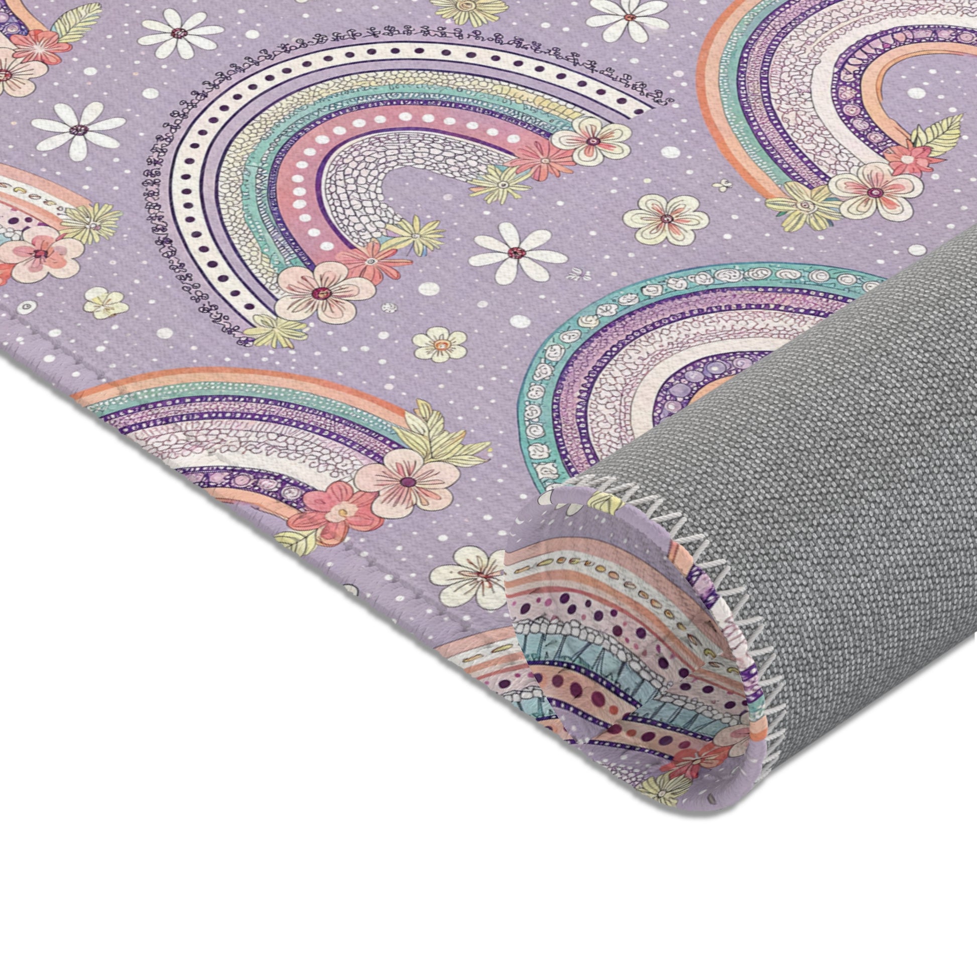 Posy Rainbows area rug in the small size