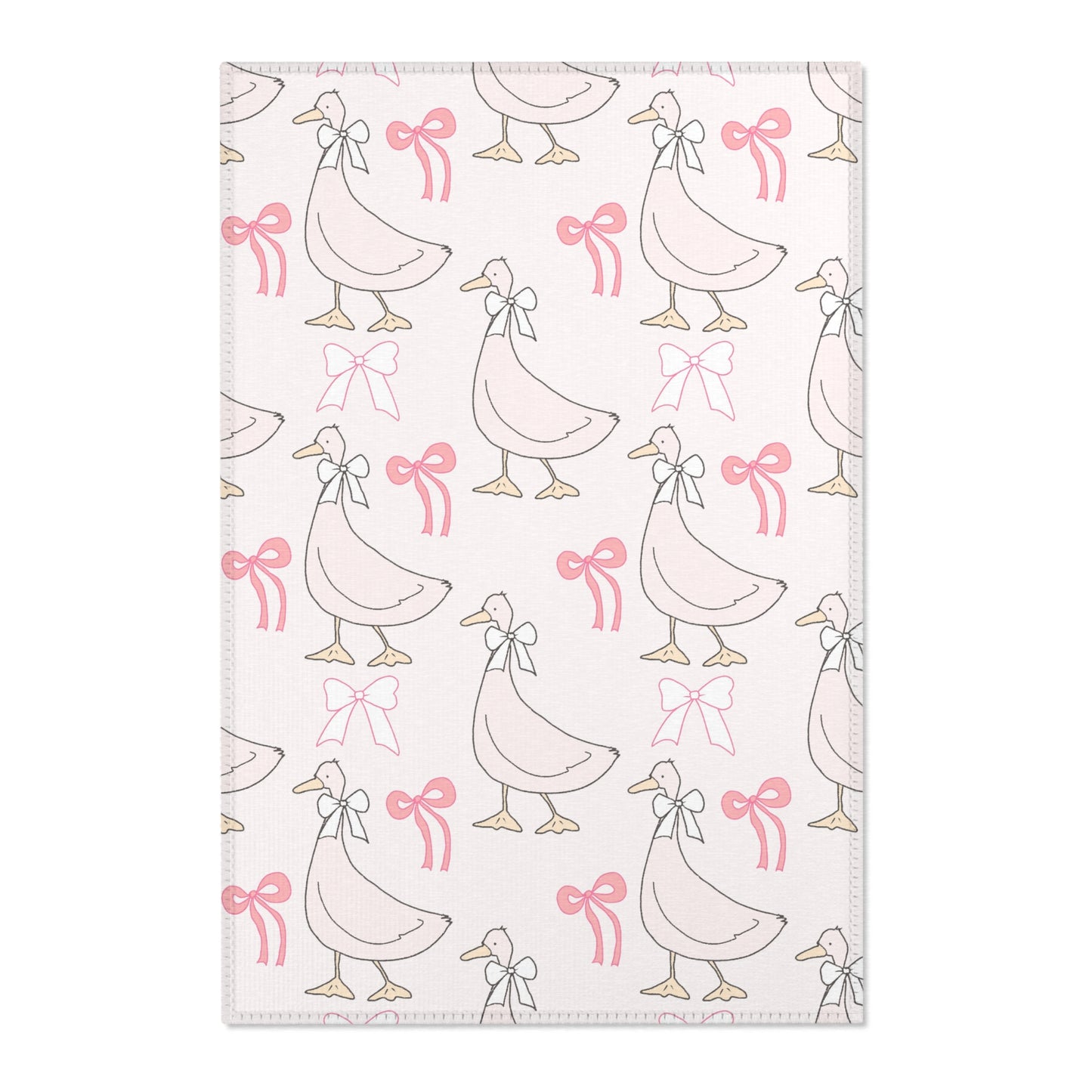 Ribbon Goose nursery area rug in a baby girl's bedroom