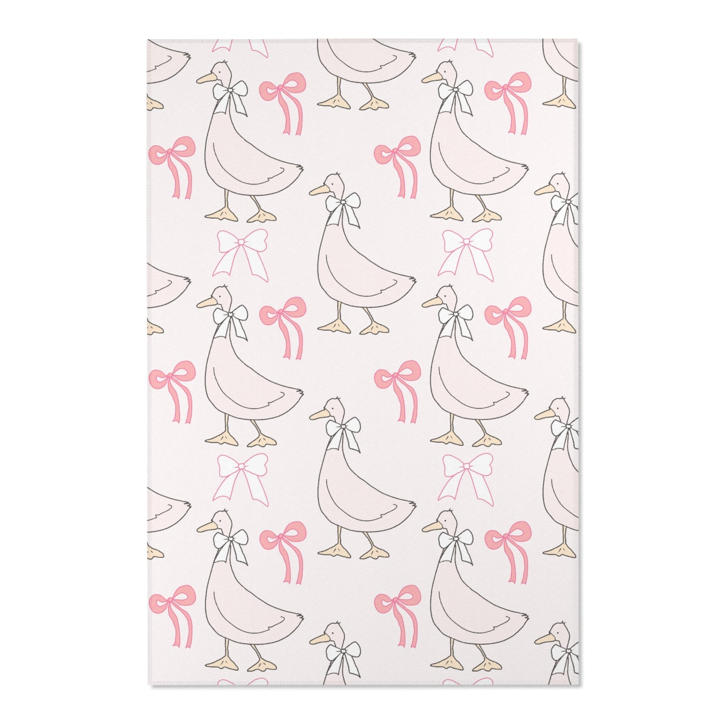 Rectangular nursery rug from the Ribbon Goose collection
