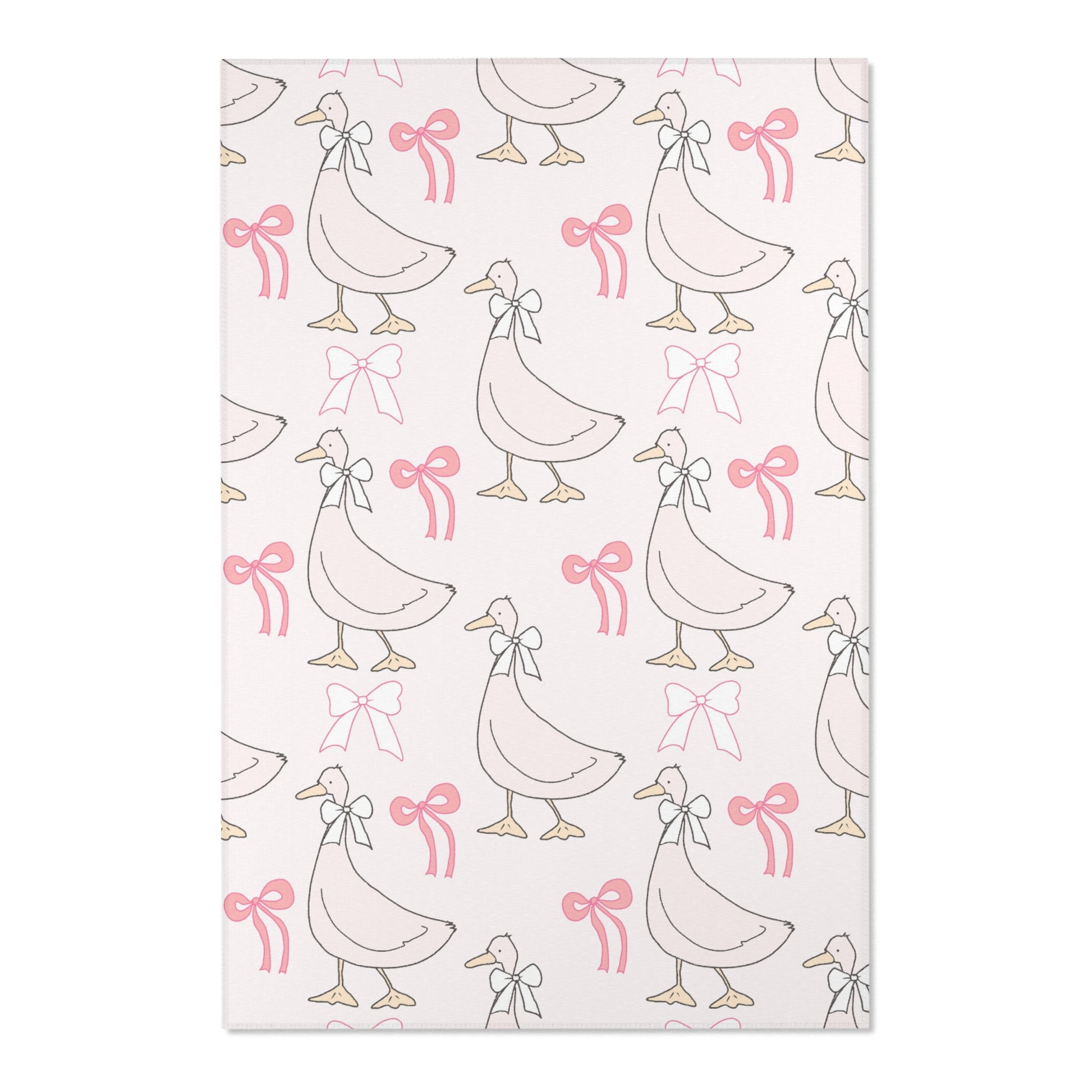 Rectangular nursery rug from the Ribbon Goose collection