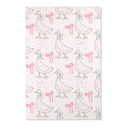 Rectangular nursery rug from the Ribbon Goose collection