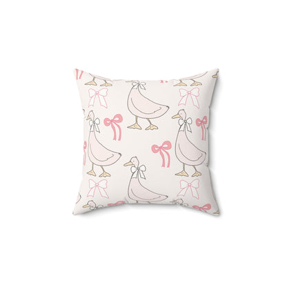 Ribbon Goose nursery cushion on a daybed