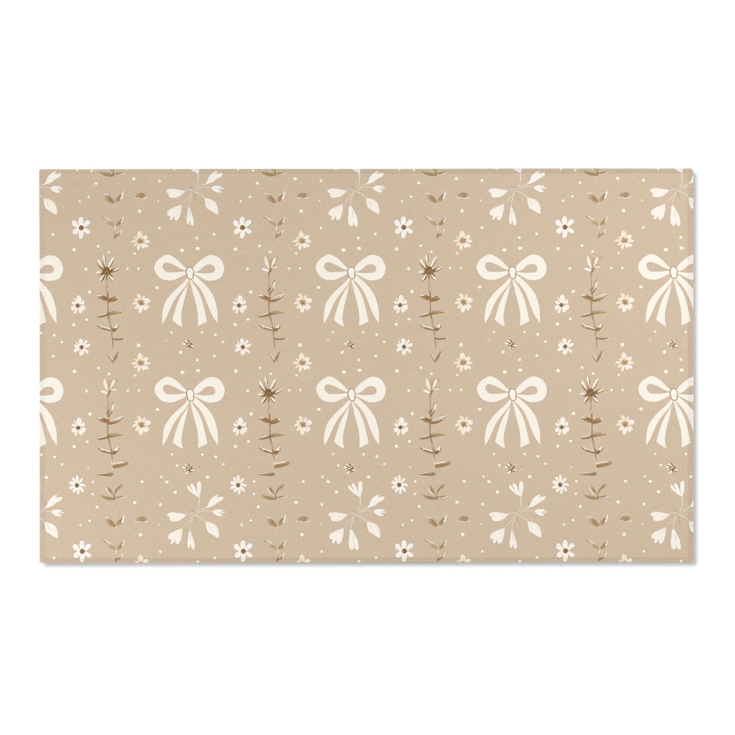 Ribbon Meadow area rug shown in portrait orientation