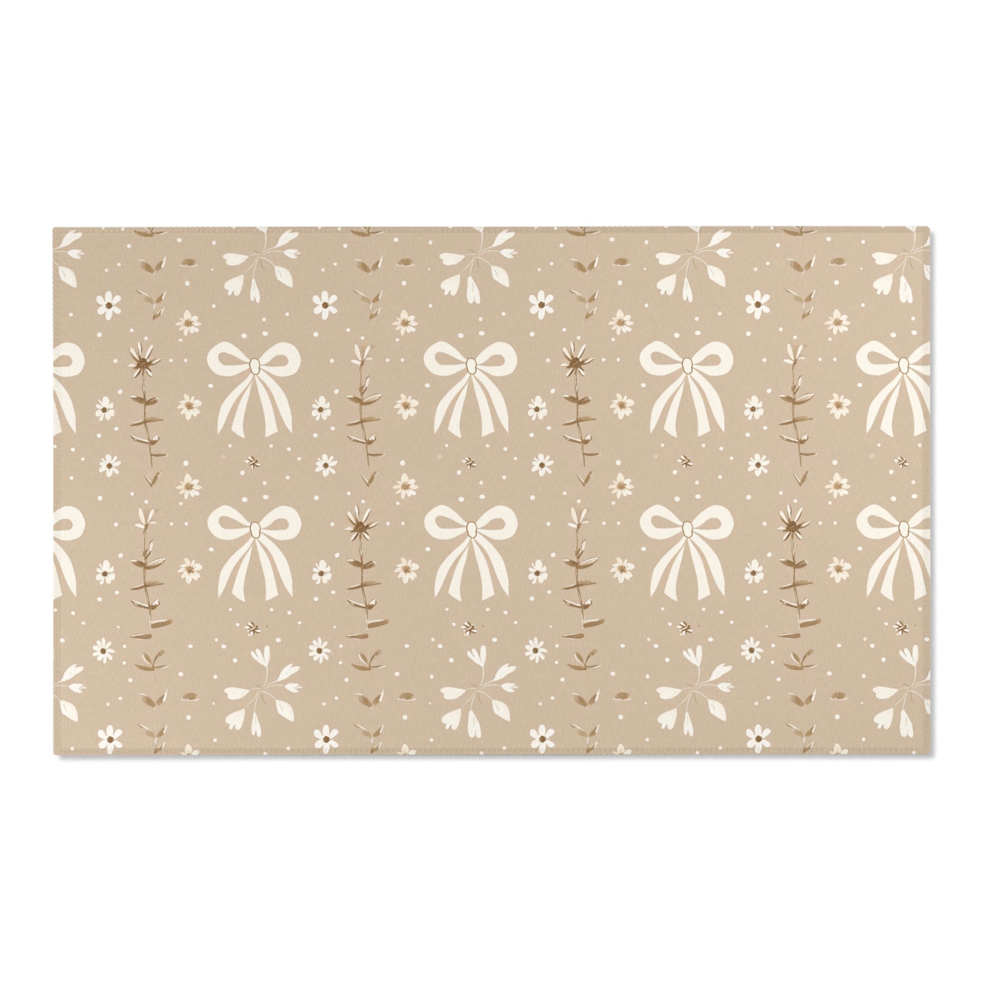Ribbon Meadow area rug shown in portrait orientation