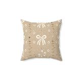 Ribbon Meadow decorative nursery pillow on a glider chair