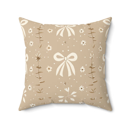 Ribbon Meadow nursery pillow shown from the front