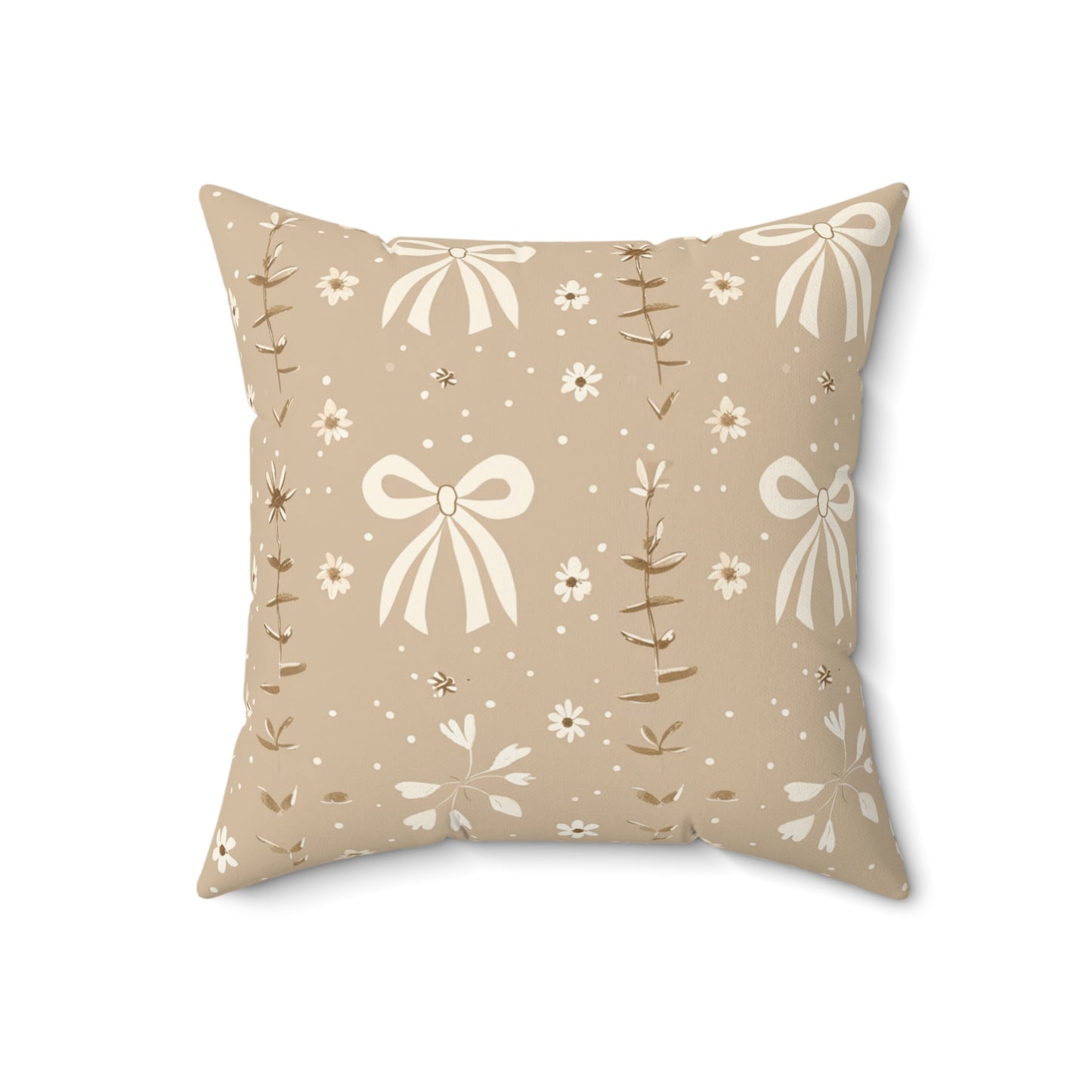 Ribbon Meadow decorative pillow against a plain background