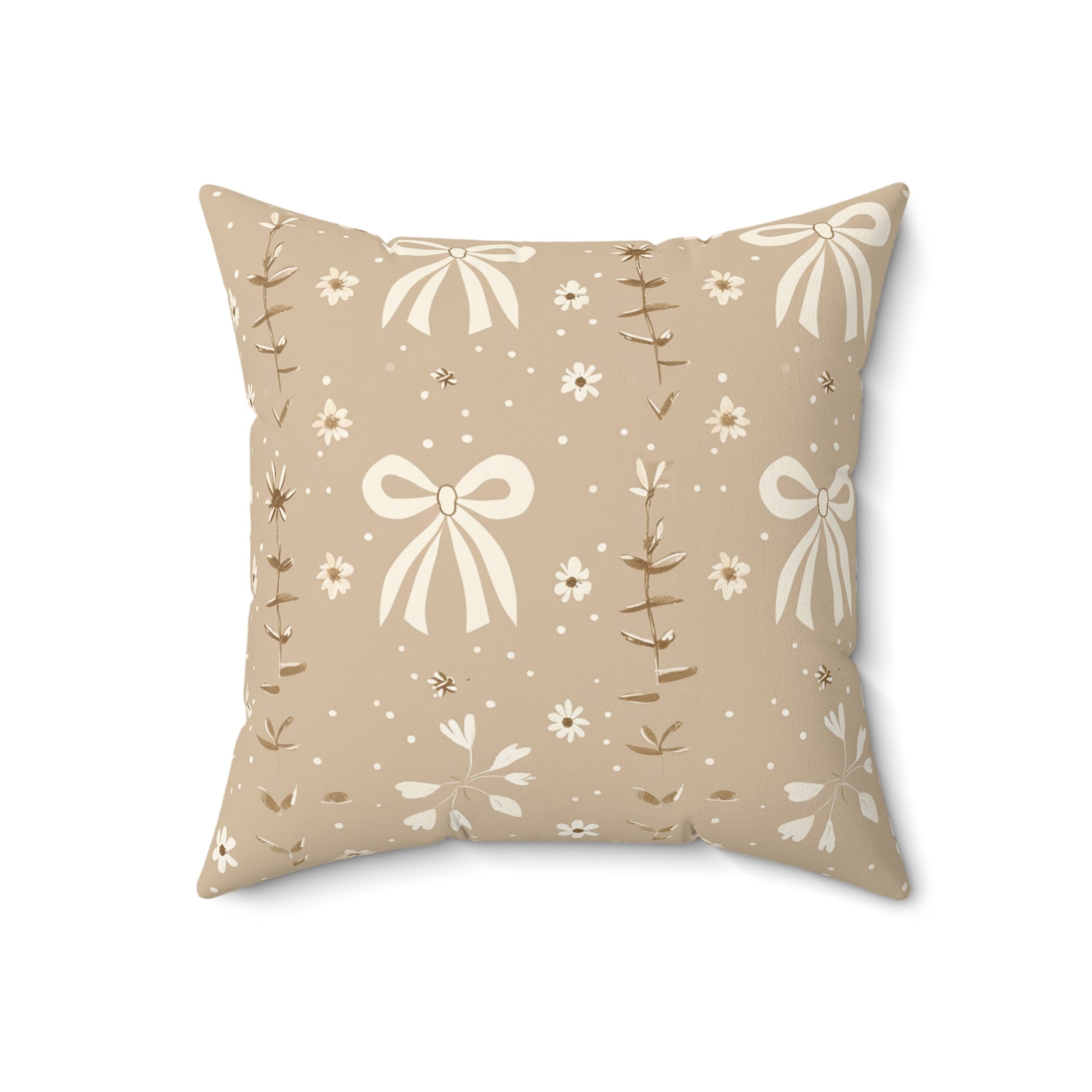 Ribbon Meadow decorative pillow against a plain background