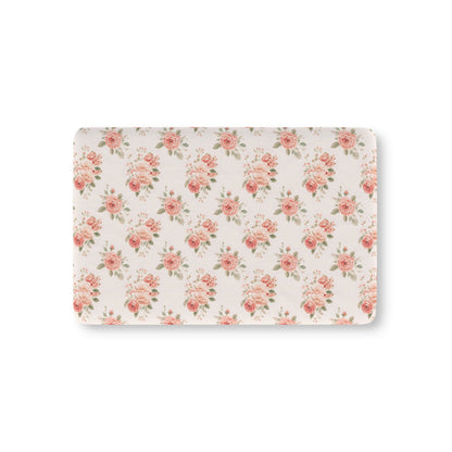 Rose Bouquet fitted crib sheet on a nursery crib mattress