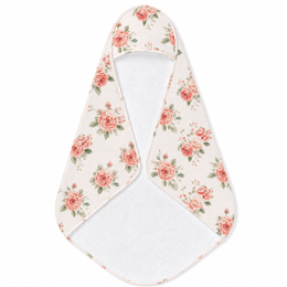 Rose Bouquet hooded baby towel wrapped around a baby