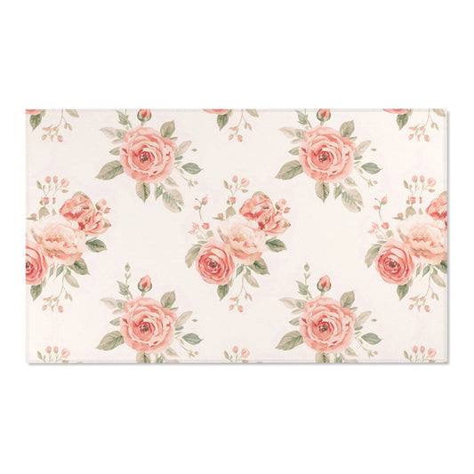 Rose Bouquet nursery area rug in a baby room