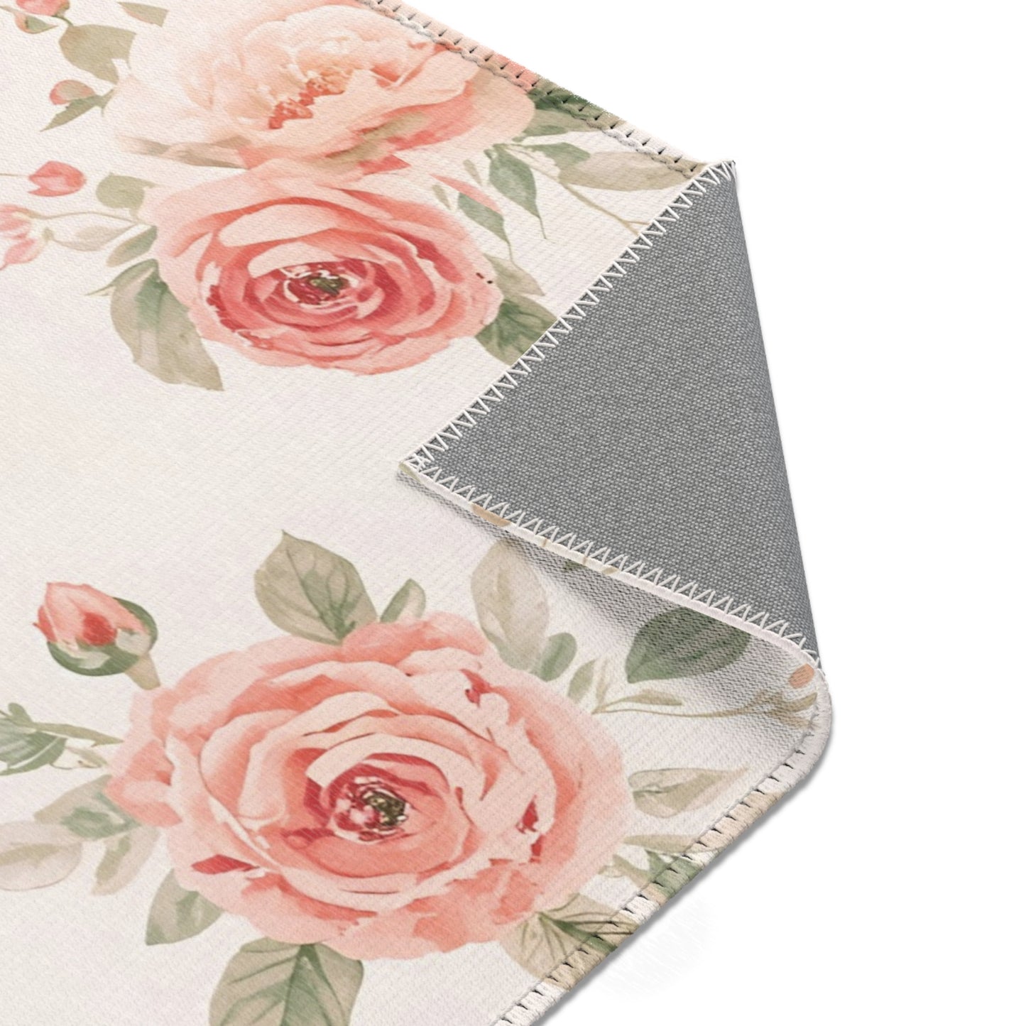 Rose Bouquet rectangular nursery area rug