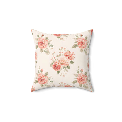 Rose Bouquet decorative nursery pillow on a glider chair