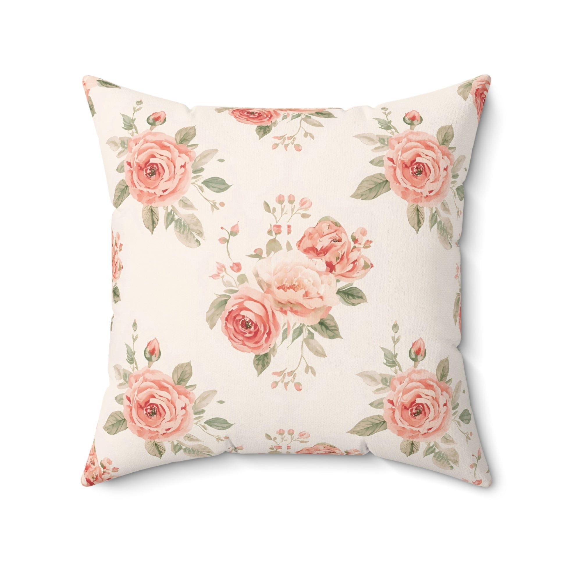 Rose Bouquet nursery pillow shown from the front