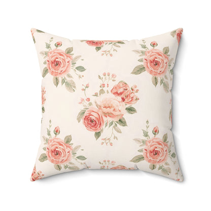 Rose Bouquet nursery pillow shown from the front