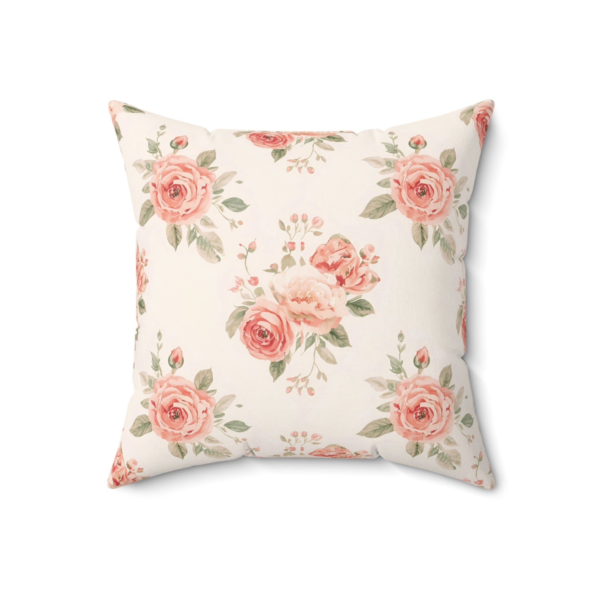 Rose Bouquet decorative pillow against a plain background