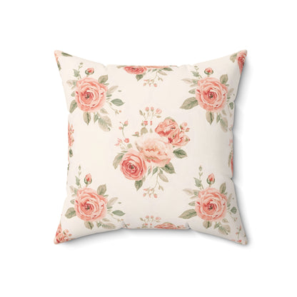 Rose Bouquet decorative pillow against a plain background