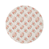 Rose Bouquet round nursery rug on a baby room floor