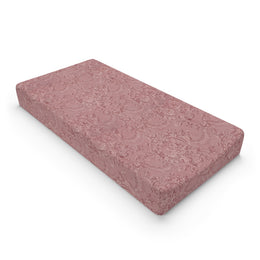Rose Damask changing pad cover on a nursery changing table
