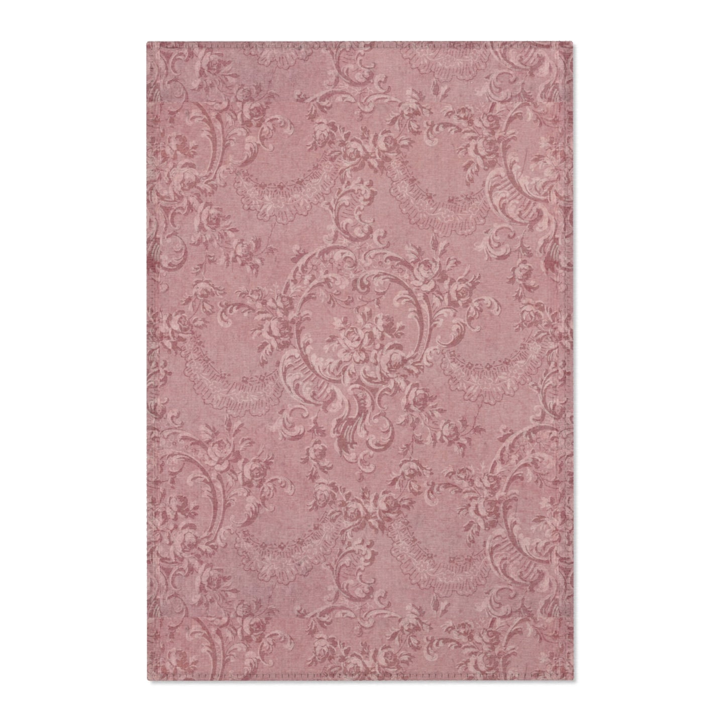 Rose Damask nursery area rug in a baby room