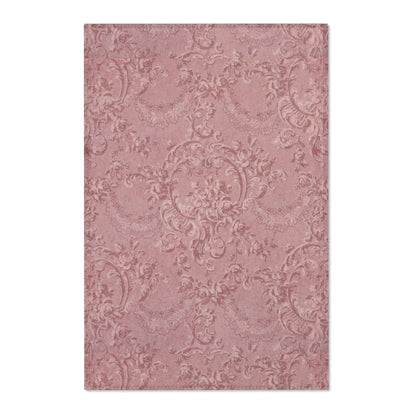 Rose Damask nursery area rug in a baby room