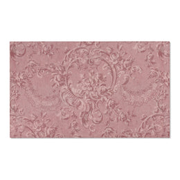 Rose Damask nursery area rug in a baby room