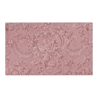 Rose Damask nursery area rug in a baby room