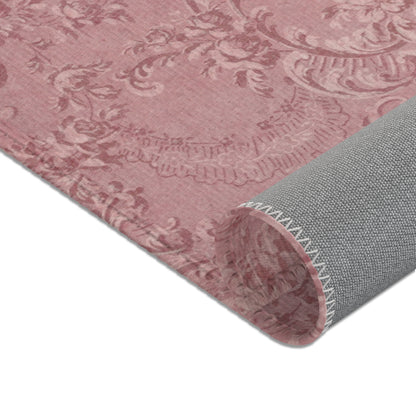 Rose Damask area rug in the small size