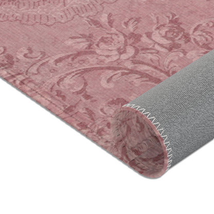 Rose Damask area rug in the large size