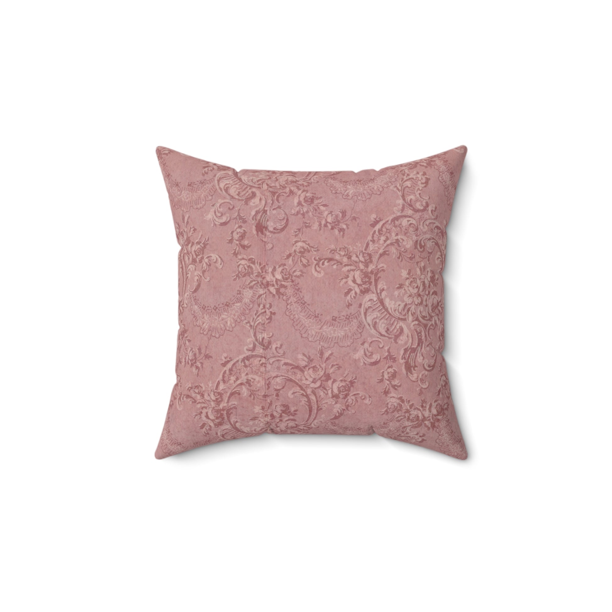 Rose Damask pillow in the 18 inch square size