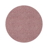 Rose Damask round nursery rug on a baby room floor
